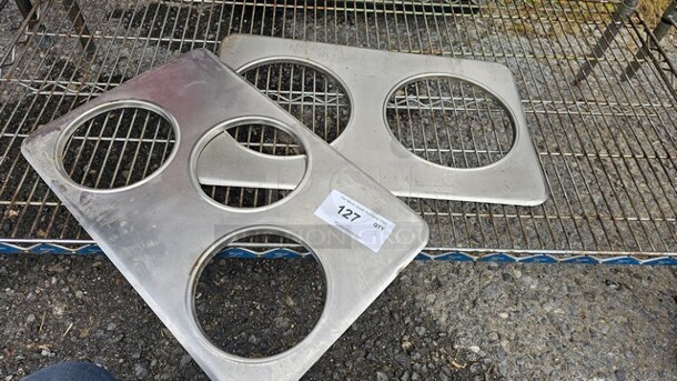 One 3 Hole Steam Table Adapter Plate and one 2 Hole Steam Table Adapter Plate
(2X BID) - Image 1 of 3