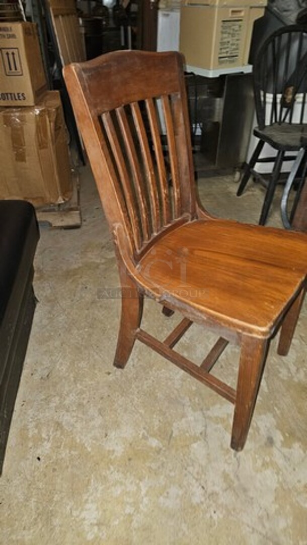 Lot of 5 Wood Chairs - Image 2 of 3