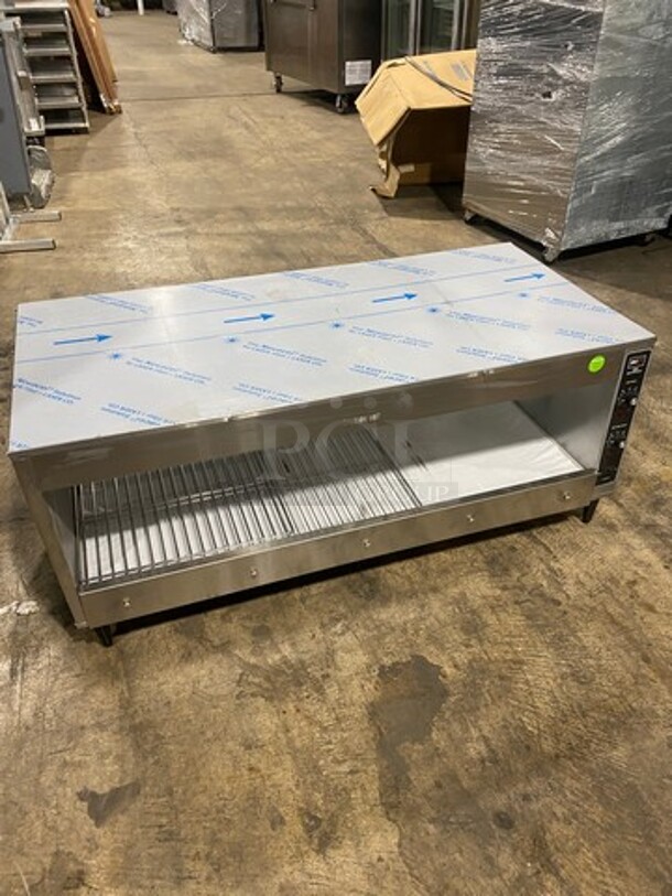 NEW! LATE MODEL! 2016 BKI Commercial Countertop Pass Through Food Warmer Merchandiser! Stainless Steel! On Legs! Model: SM51R SN: 421013C612003 208V 60HZ 1 Phase - Image 3 of 10
