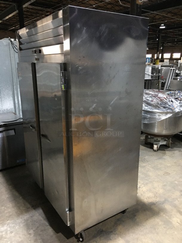 WOW! Traulsen 2 Door Half Cooler Half Freezer Combo Unit! All Stainless Steel! On Casters! Model: ADT232WUT-FHS 115V 60HZ 1 Phase - Image 2 of 8