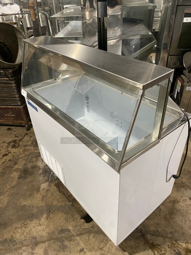 Kelvinator Commercial Refrigerated Ice Cream Dipping Cabinet/Display Case Merchandiser! With Slanted Front Glass! With Rear Access Doors! - Image 8 of 9