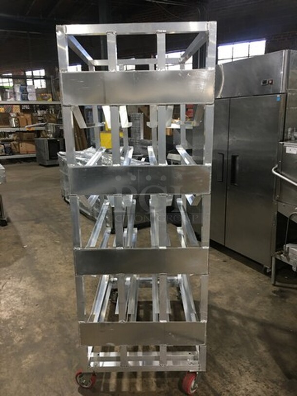 MUST HAVE! NEW! Channel Commercial Aluminum Mobile Can Rack! On Casters! Model: CSR156M - Image 3 of 7