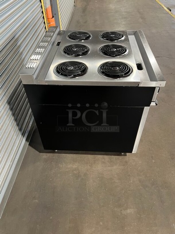 WOW! NEW OUT OF THE BOX! NEVER USED! Garland Heavy Duty Commercial Electric Powered 6 Burner Range With Full Size Convection Oven Underneath! All Stainless Steel Body! With Oven Racks! Model 36ER33 - Image 2 of 9