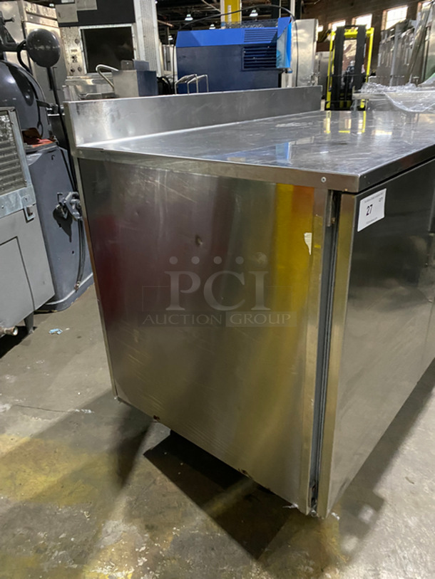 Duke Commercial Work/Prep Top Low Boy Cooler! With 2 Doors Underneath Storage Space! With Poly Coated Racks! With Backsplash! All Stainless Steel! Model: RUF48 SN: 06022028 115V 60HZ 1 Phase - Image 2 of 9