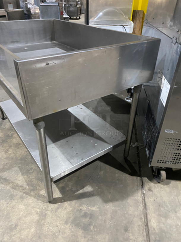 All Stainless Steel Ice Bin Display Merchandiser! With Drain! Great For Seafood/ Drinks/ Cut Fruit Etc! With Storage Area Underneath! On Legs! - Image 2 of 8