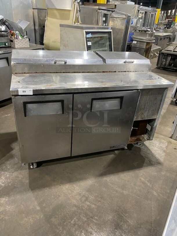 True Commercial Refrigerated Pizza Prep Table! With 2 Door Storage Space Underneath! Poly Coated Racks! All Stainless Steel! On Casters! Model: TPP60 SN: 5336726 115V 60HZ 1 Phase - Image 1 of 10
