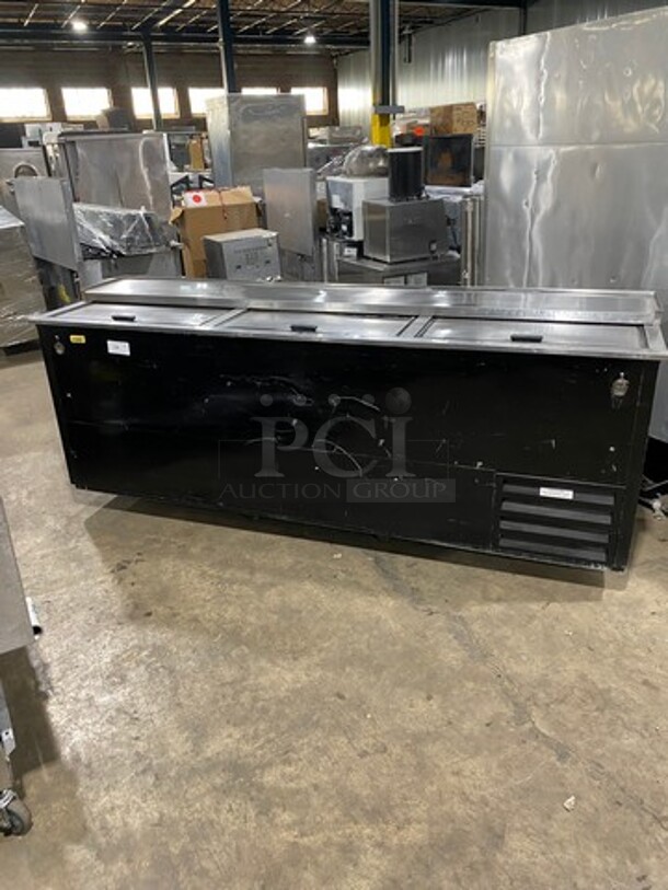 Migali Commercial Bar Back Beer Bottle Cooler! With 3 Sliding Stainless Steel Top Doors! Model: HBC95 SN: 2009020157 115V 1 Phase - Image 1 of 8