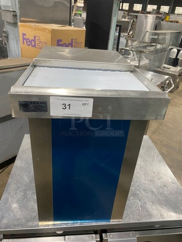 Commercial Drop In Ice Bin! Solid Stainless Steel!