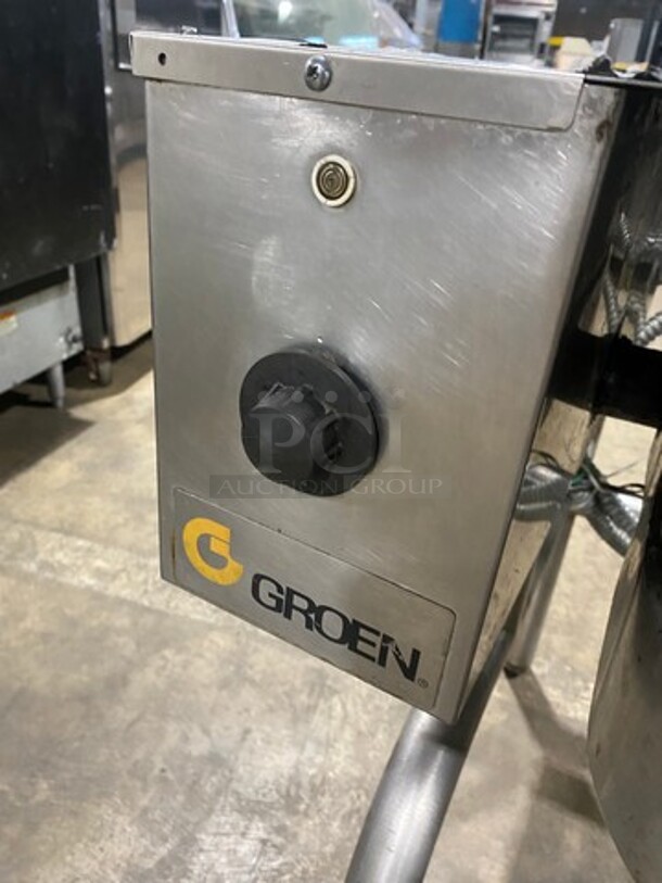 Groen Commercial Natural Gas Powered Skillet/Braising Pan! All Stainless Steel! On Legs! - Image 7 of 8