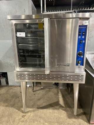 Imperial Commercial Natural Gas Powered Convection Oven! With View Through Door! With Metal Oven Racks! Stainless Steel! On Legs!