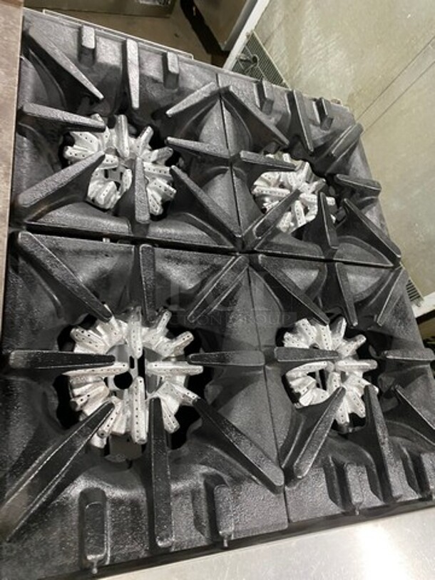 Garland Commercial Natural Gas Powered 4 Burner Stove With Hot Plate! with Oven Underneath! All Stainless Steel! On Casters! - Image 6 of 12