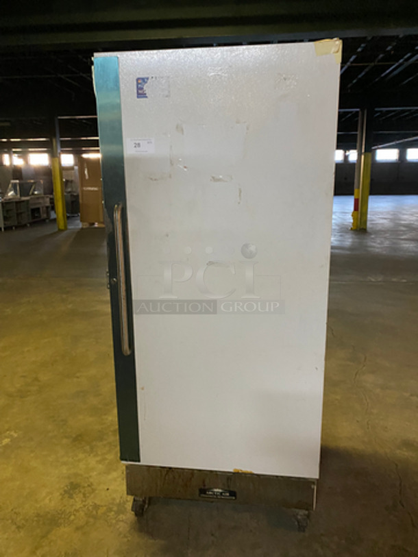 Artic Air Commercial Single Door Refrigerator! With Poly Coated Racks! On Casters! Model: R22CWF5 SN: WA84601454 115V 60HZ 1 Phase