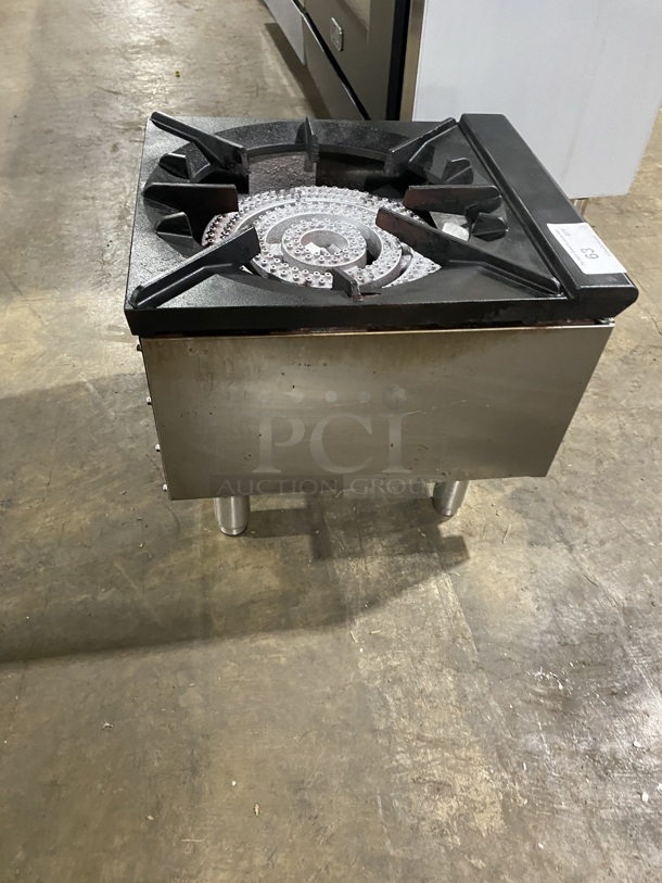 SWEET! Radiance Natural Gas Powered Single Jet Burner Stock Pot Range! Stainless Steel Body! On Small Legs! - Image 2 of 7