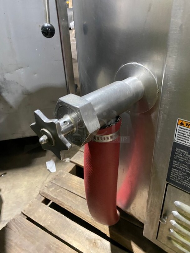 NICE! Market Forge Commercial Natural Gas Powered Floor Style Self-Contained Jacketed Soup Kettle! All Stainless Steel! On Legs! MODEL F40GL5 SN:889807JJ2249 120V 1PH - Image 6 of 12