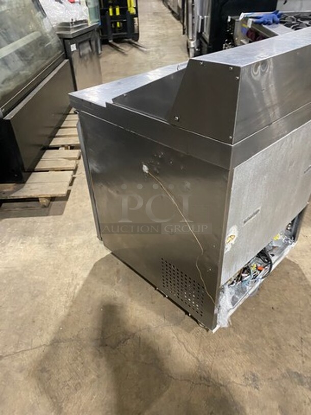 Avantco Commercial Refrigerated Sandwich Prep Table! Single Door Storage Space Underneath! All Stainless Steel! On Casters! Model: 178SCL1 115V - Image 4 of 9