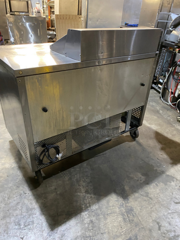 True Commercial Refrigerated Sandwich Prep Table! With 2 Door Underneath Storage Space! All Stainless Steel! On Casters! Model: TSSU4808 SN: 7493962 115V 60Hz 1 Phase - Image 4 of 10