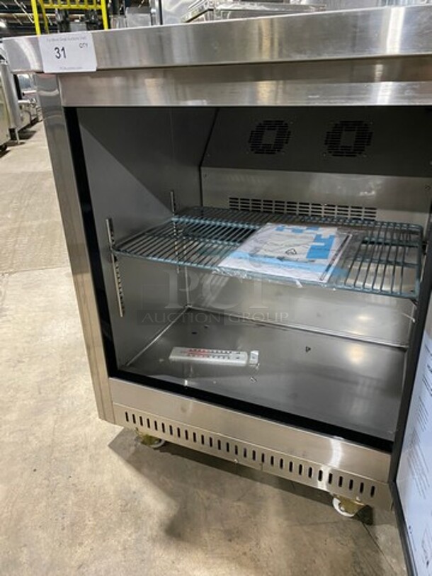 Dukers Commercial Single Door Refrigerated Lowboy/ Worktop Freezer! With Poly Coated Rack! Solid Stainless Steel! On Casters! Model: DUC29F 115V 60HZ 1 Phase - Image 5 of 7