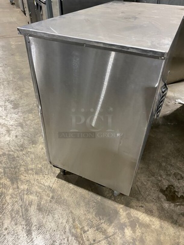 Leader Commercial 2 Sliding Door Back Bar Cooler! With View Through Doors! With Metal Rack! All Stainless Steel! On Legs! - Image 4 of 8