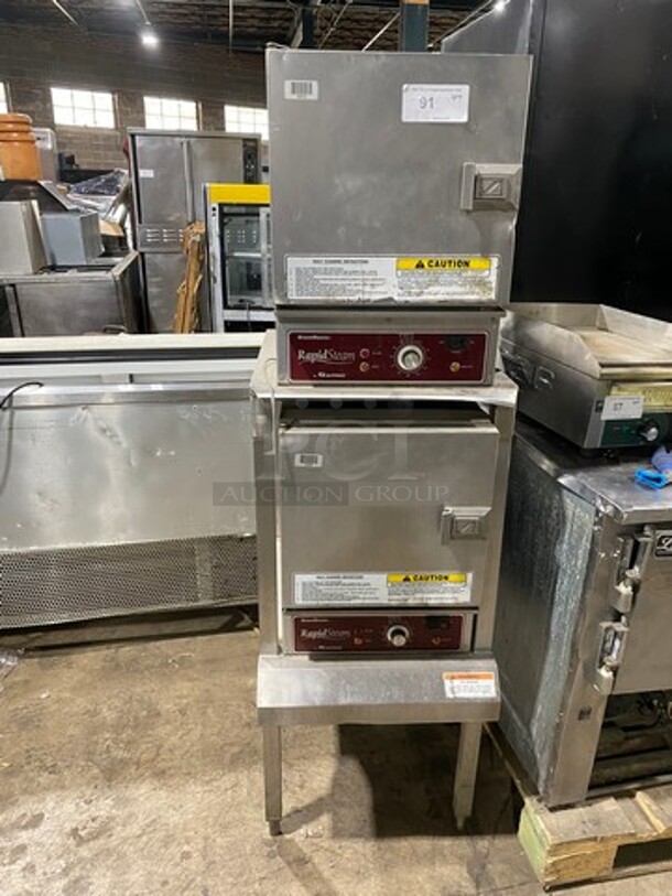 Southbend Commercial Electric Powered Double Deck Steam Cabinet! All Stainless Steel! On Legs! Model: RS4E SN: 97M351082 208V 60HZ 1/3 Phase - Image 1 of 10