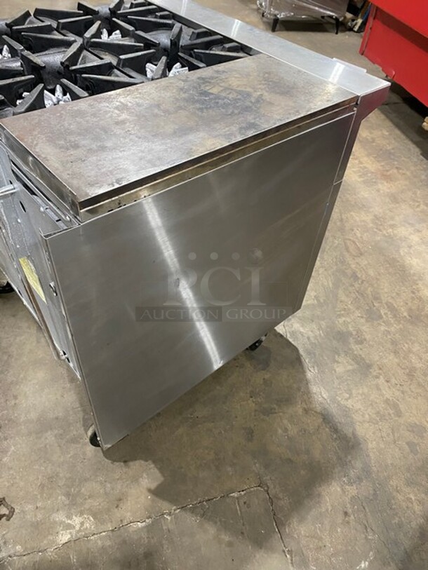 Garland Commercial Natural Gas Powered 4 Burner Stove With Hot Plate! with Oven Underneath! All Stainless Steel! On Casters! - Image 4 of 11