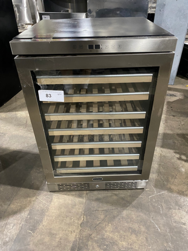 Whynter Undercounter/ Countertop Wine Chiller! With View Through Door! With Wooden Racks! Stainless Steel Body! Model: BWR545XS 