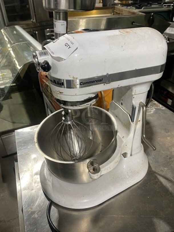 Kitchen Aid Countertop Planetary Mixer! With Mixing Bowl! With Whisk Attachment! Model: KM25G SN: WT1826164 120V - Image 2 of 8