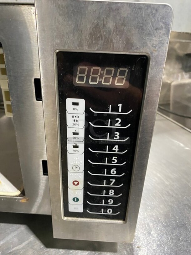 Amana Stainless Steel Commercial Countertop Microwave Oven! Model RMS10TS 120V 1PH - Image 7 of 8