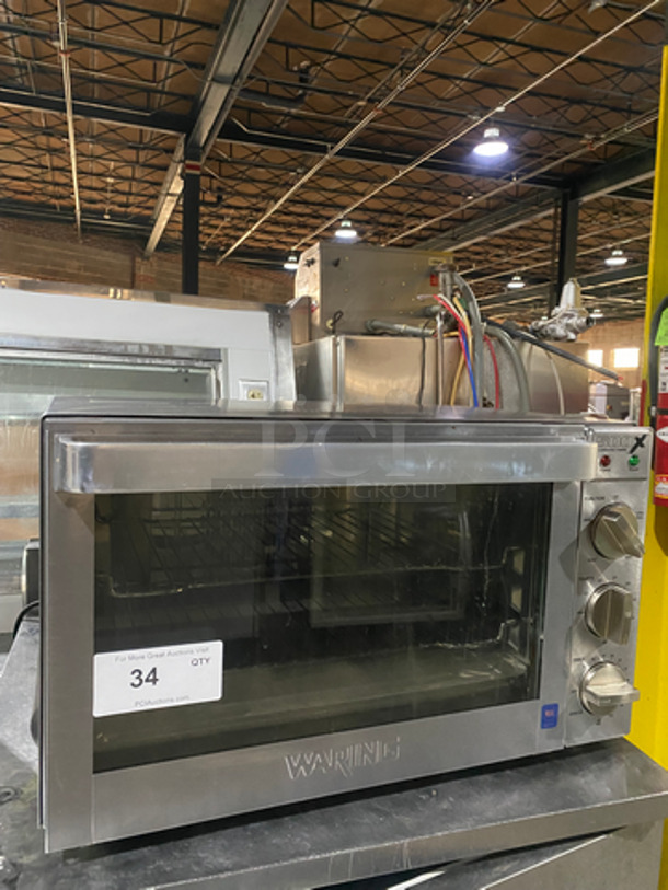 Waring Commercial Countertop Half Size Convection Oven! With Metal Oven Racks! With View Through Door! All Stainless Steel! Model: WCO500X SN: 150130 120V 60HZ