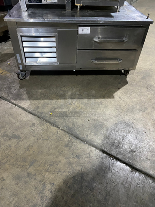 Leader Commercial 2 Drawer Chef Base/Equipment Stand! All Stainless Steel! On Casters! Model: LB48S/C 115V 60HZ 1 Phase - Image 1 of 8