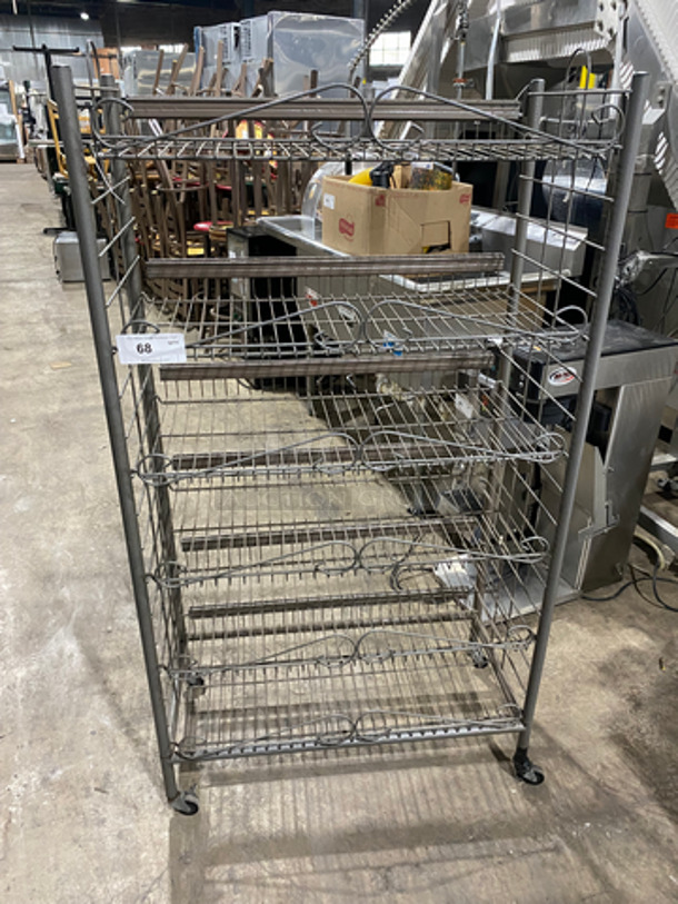 6 Tier Metal Wire Shelf! On Casters!