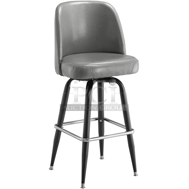 2 BRAND NEW SCRATCH AND DENT! Lancaster Table & Seating S-639 Gray Bucket Seat. No Chair Frame. 2 Times Your Bid!
