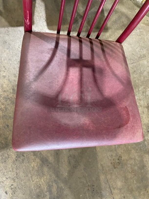 Red Cushioned Chair! With Red Metal Body! 10x Your Bid! - Image 5 of 7
