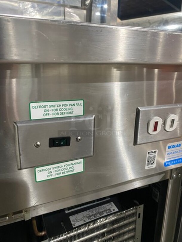 Craig Commercial Refrigerated Food Serving Station Counter/ Cold Pan! With Sneeze Guard! Stainless Steel Body! On Casters! Model: LB530SC 115V 1 Phase - Image 9 of 11