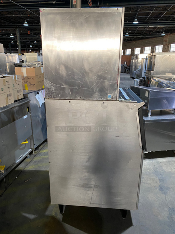 Crystal Tips Commercial Ice Maker Machine! On Commercial Ice Bin! All Stainless Steel! On Legs! 2X Your Bid Makes One Unit! Model: 602CWS16130 SN: 22061310P 115V 60HZ 1 Phase - Image 2 of 9