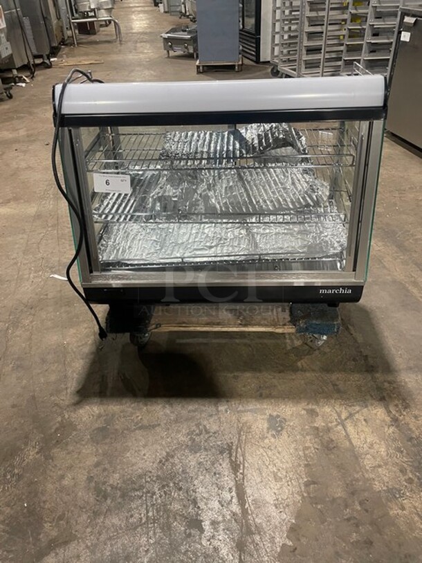 Late Model 2023! Marchia 34" Heated Countertop Display! With Rear Sliding Doors! With Metal Racks! 110-120V! Model: MHCC136! - Image 1 of 8