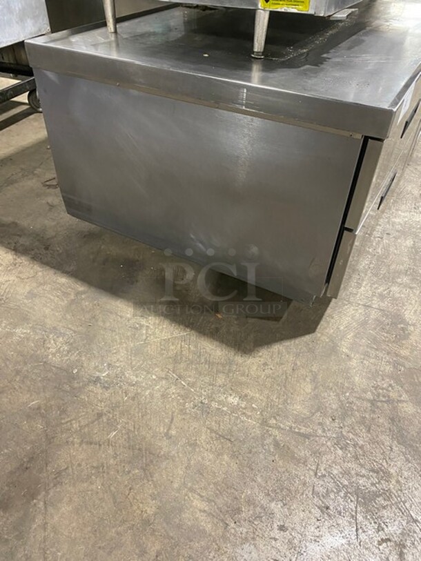 NICE! Delfield Refrigerated 2 Drawer Chef Base! With Additional Storage Space Underneath! All Stainless Steel! On Casters! 115V 1 Phase! Model: 17C52P SN: 1703150002864! - Image 2 of 8