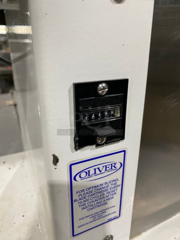 Oliver Commercial Countertop Mini Chip Slicer! Working When Removed! Model 738 SN:188984 115V 60HZ 1 Phase - Image 6 of 8