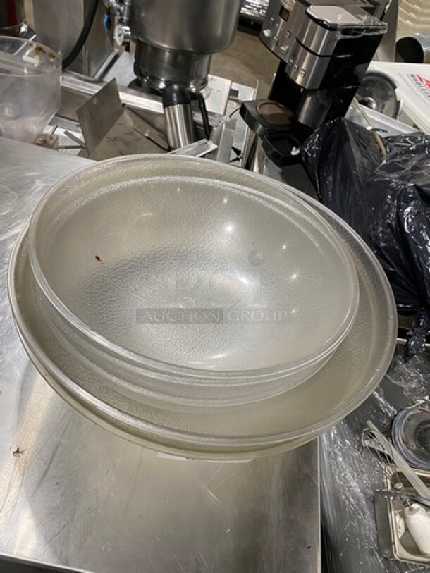 ALL ONE MONEY! Assorted Size Clear Pebbled Bowls! - Image 2 of 4