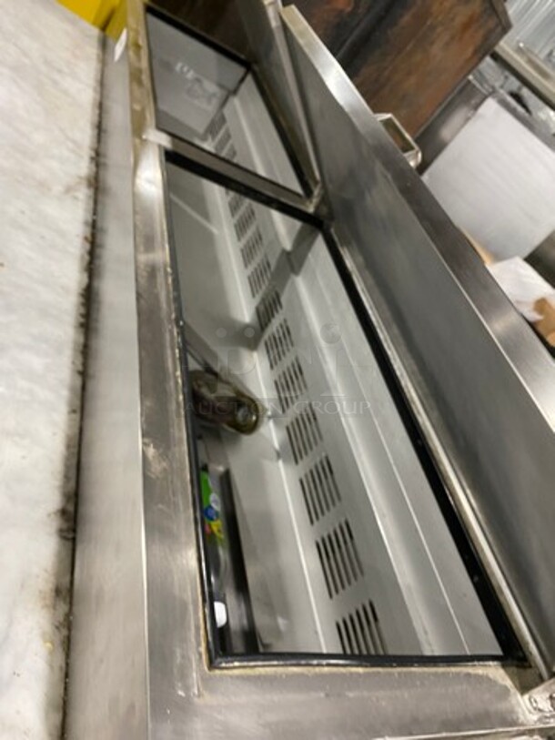 Leader Commercial Refrigerated Pizza Prep Table! With Marble Commercial Cutting Board! With 3 Door Storage Space Underneath! All Stainless Steel! Model: ESPT72SC SN: NP08M2905 115V 60HZ 1 Phase - Image 8 of 10