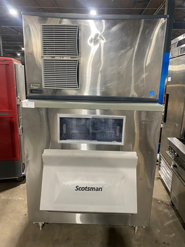 WOW! LATE MODEL! Scotsman Prodigy Stainless Steel AIR COOLED 1500LBS Ice Machine! On Like New Scotsman Ice Bin! On Legs! MODEL C1448SA-32 SN: 170313200110192 208/230V 1PH! Working When Removed! - Image 11 of 11