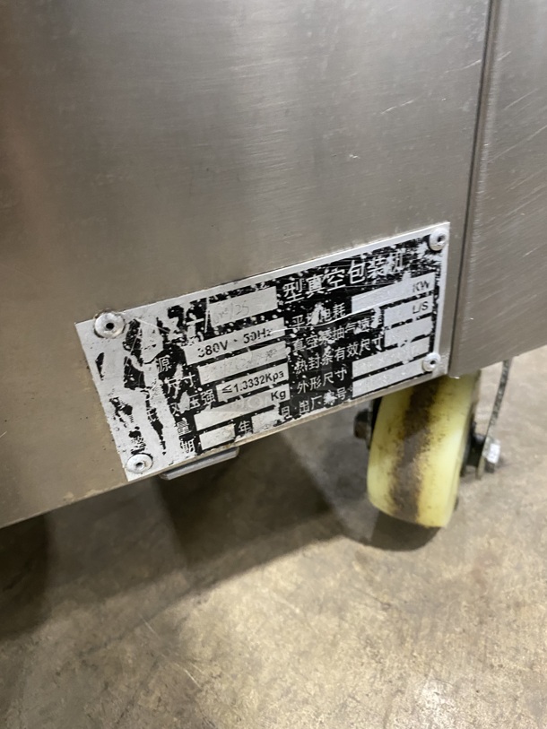All Stainless Steel Vacuum Sealer packing Machine! Eletric Powered! Double Chamber! On Commercial Casters! - Image 5 of 8
