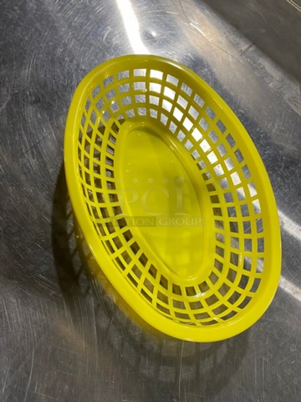 NEW! IN THE BOX! ALL ONE MONEY! 3 DZ Tablecraft Yellow Poly Oval Fast Food Serving Baskets! - Image 5 of 6