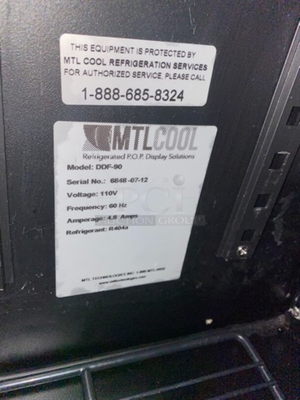 NEW! MTL Cool Commercial Countertop Horizontal 2 Door Freezer Merchandiser! Model: DDF90 SN: 68480712 110V - Image 11 of 11