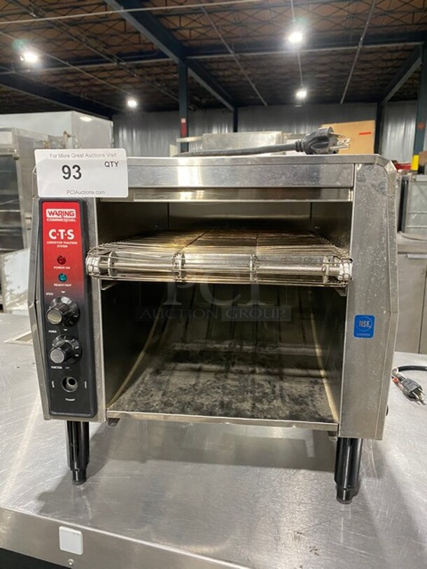 Waring Commercial Countertop Conveyor Toaster Oven! All Stainless Steel! On Legs! Model: CTS1000B 120V 60HZ 1 Phase