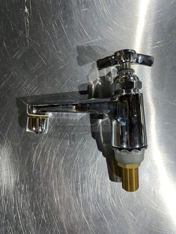 IN A BOX! Commercial Faucet With Handles! Stainless Steel! - Image 3 of 4