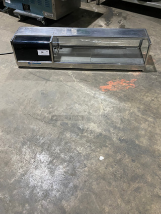 Yamasho Commercial Countertop Refrigerated Sushi Showcase Merchandiser! With 2 Sliding Rear Doors! Stainless Steel Body! Model: 1200NMSL SN: 2090152 115V 60HZ