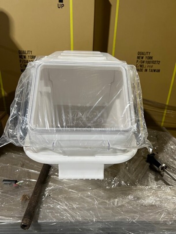 NEW! Jiwins Countertop White Poly Ingredient Bin! - Image 1 of 5