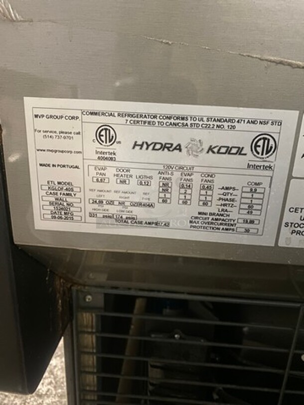 Hydra Kool Commercial Refrigerated Open Grab-N-Go Display Case! Solid Stainless Steel! MODEL KGLOF40S SN:15224021 1PH - Image 6 of 8