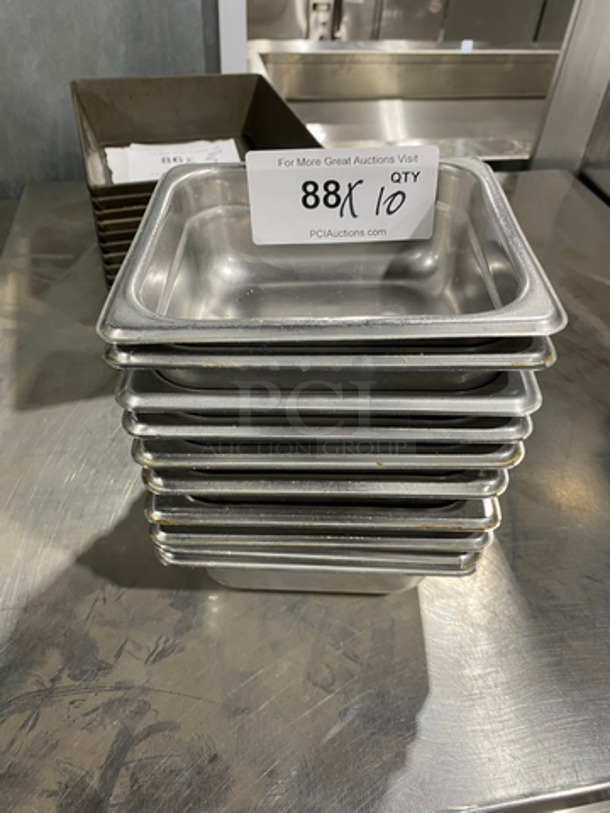 Winco Steam Table/ Prep Table Pans! All Stainless Steel! 10x Your Bid!