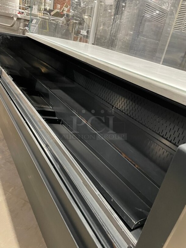 NICE! Structural Concepts Starbucks Style Refrigerated Open Grab-N-Go Display Case! With Glass Enclosed Merchandiser Showcase On Top! On Legs! 220V 1 Phase! Model: SBZ6652DR SN: 1034517 KU323310! Working When Removed!
 - Image 7 of 10